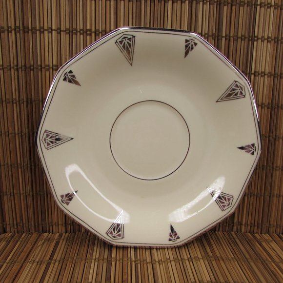 Oneida Other - Vintage Art Deco Deauville 6" Saucer 10 Sided Cream Bavaria Community China Onei